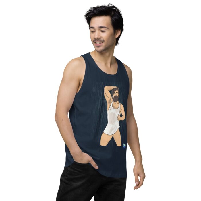Men’s premium tank top - Rain - Image 18