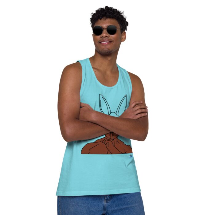 Men’s premium tank top - Bunny Ear Mask (Easter) - Image 42