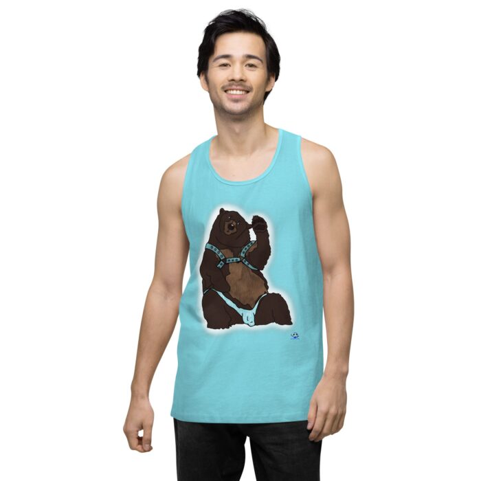 Men’s premium tank top - Disco Bear - Image 52