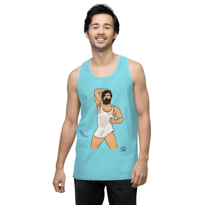 Men’s premium tank top - Rain - Image 52