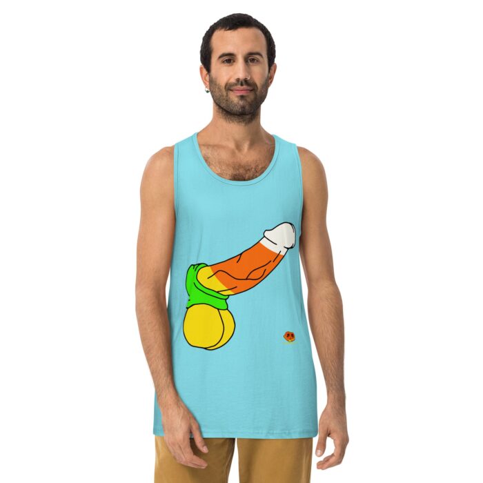 Men’s premium tank top - Candy Corn Cock - Image 21