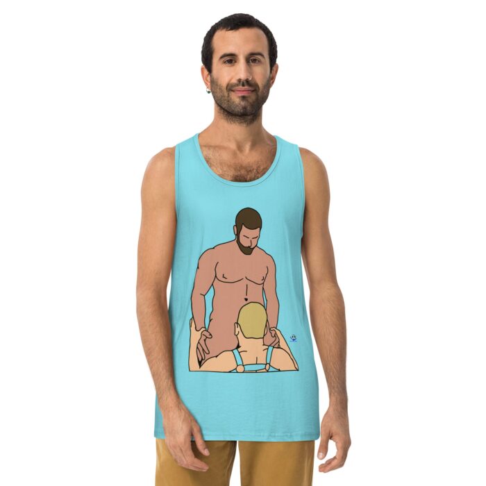 Men’s premium tank top - BlowJob and Harness - Image 21