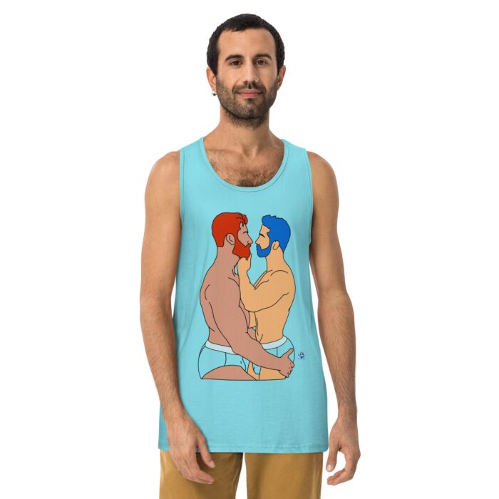 Men’s premium tank top - Brief Kiss - Image 21