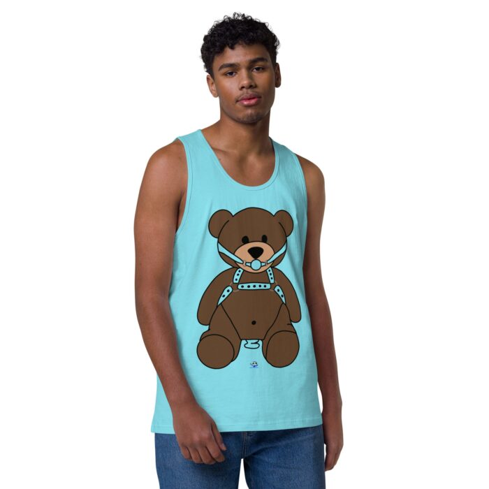 Men’s premium tank top - Gagged Teddy Bear (Butt Plug) - Image 41