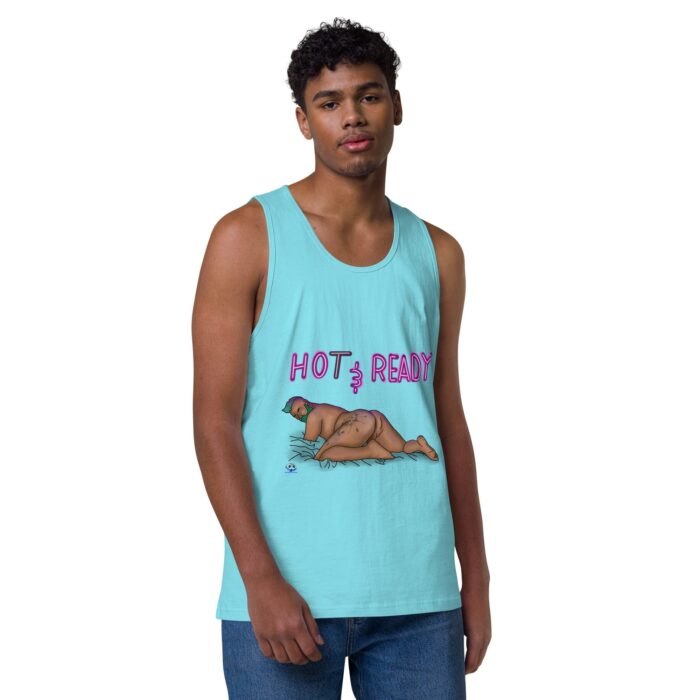 Men’s premium tank top - Hot and Ready - Image 41