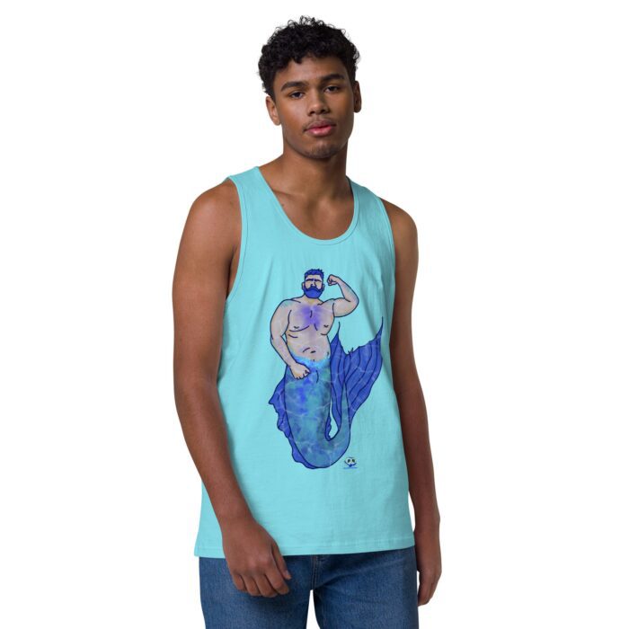 Men’s premium tank top - MerCub Blue - Image 42