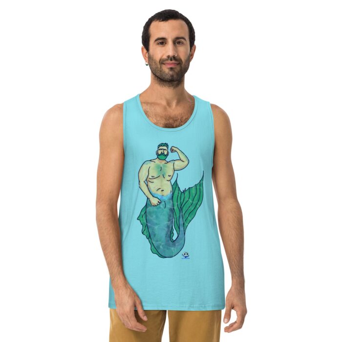 Men’s premium tank top - MerCub Green - Image 21