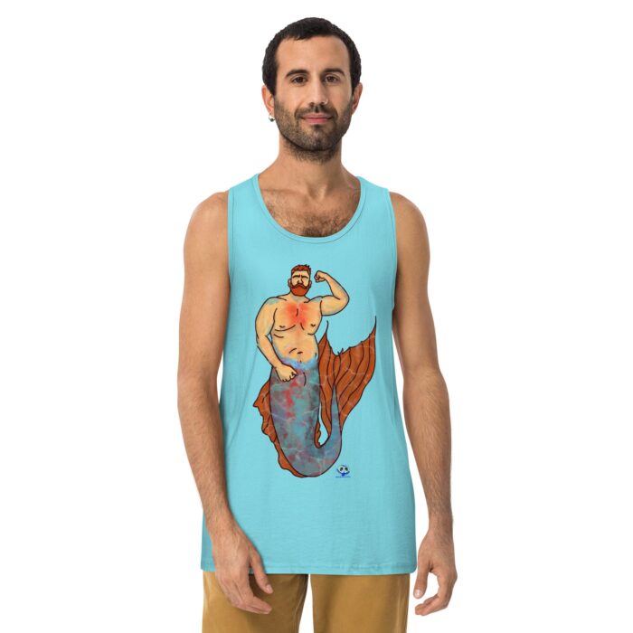 Men’s premium tank top - MerCub Orange - Image 21