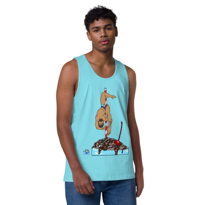 Men’s premium tank top - Milkshake - Image 41