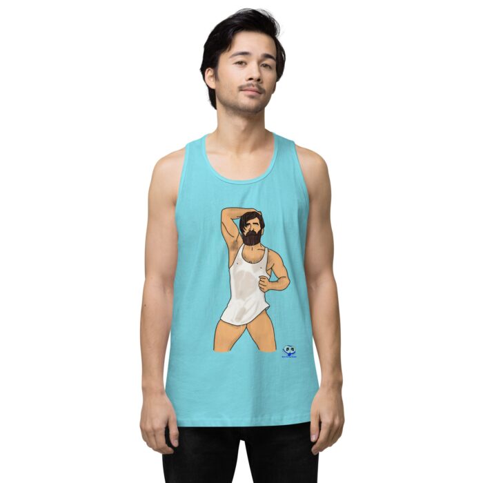 Men’s premium tank top - Rain - Image 51