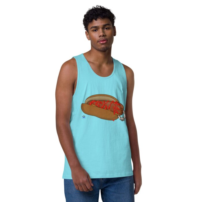 Men’s premium tank top - Real Bad Hotdog - Image 41