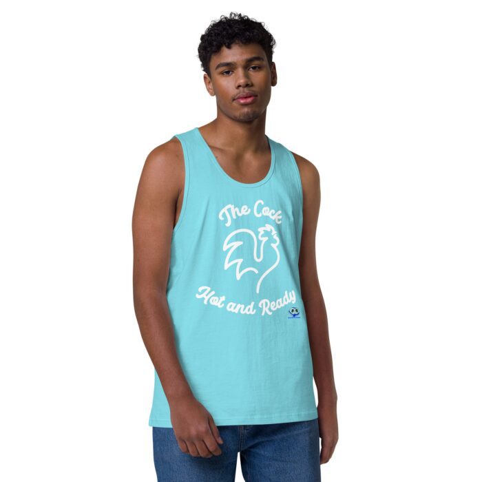 Men’s premium tank top - The Cock, Hot and Ready - Image 41