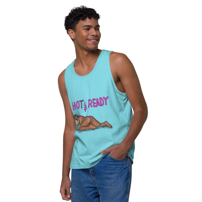 Men’s premium tank top - Hot and Ready - Image 43