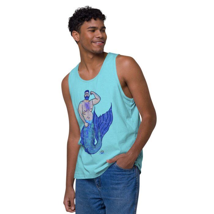 Men’s premium tank top - MerCub Blue - Image 44