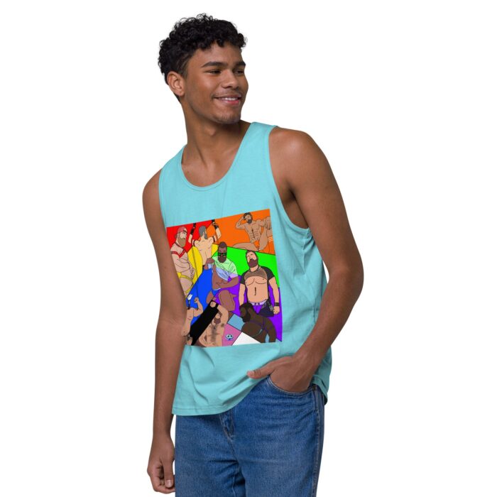 Men’s premium tank top - Pride Angles - Image 43