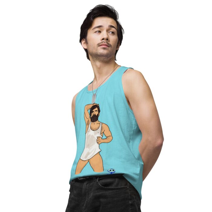 Men’s premium tank top - Rain - Image 54