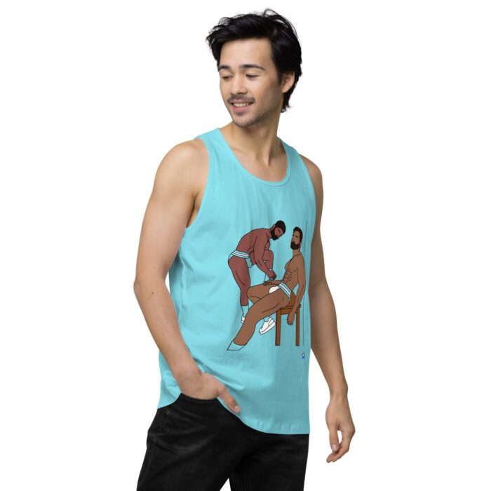 Men’s premium tank top - Steam Room Couple - Image 53
