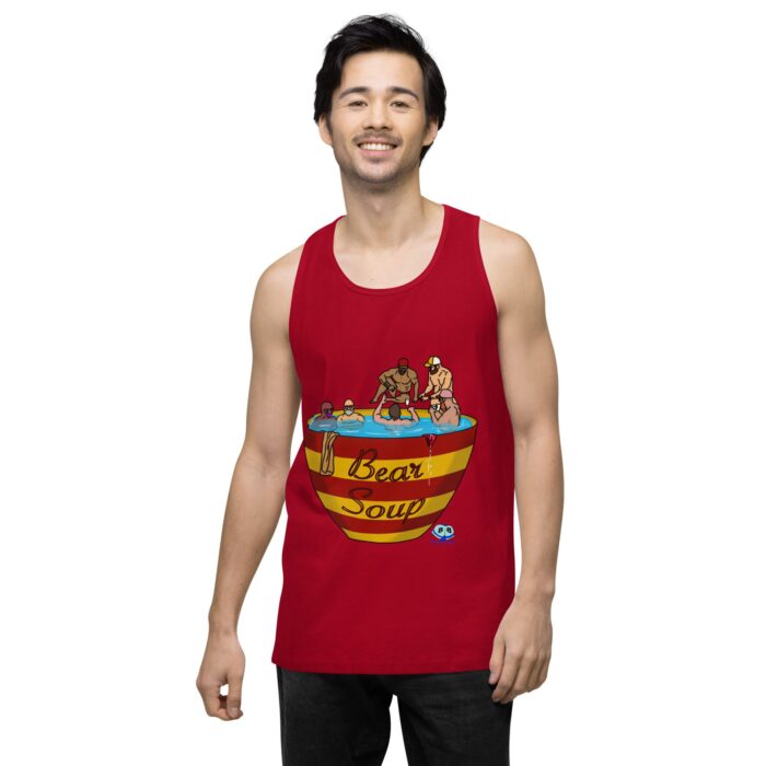 Men’s premium tank top - Bear Soup - Image 13