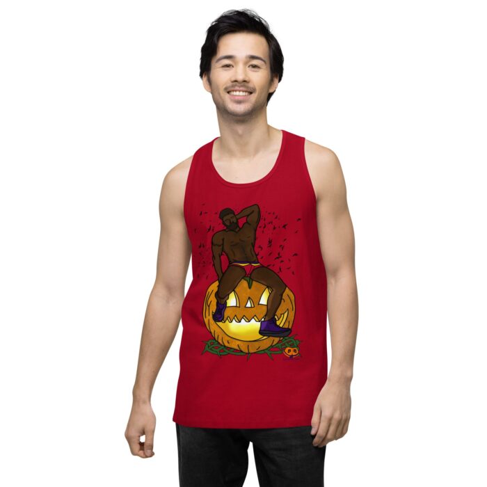 Men’s premium tank top - Jack O Lantern - Image 13