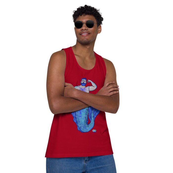 Men’s premium tank top - MerCub Blue - Image 11