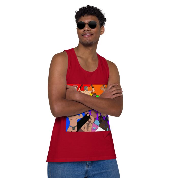 Men’s premium tank top - Pride Angles - Image 11
