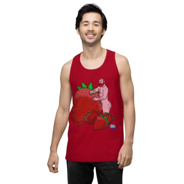 Men’s premium tank top - Red and Wild - Image 13