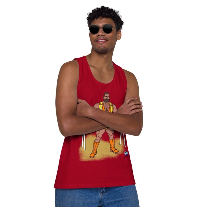 Men’s premium tank top - Road Block - Image 11