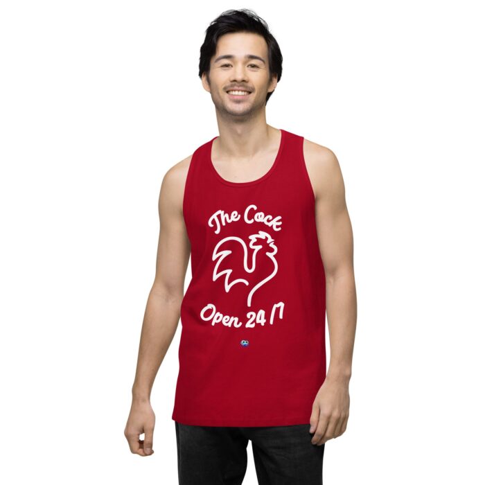 Men’s premium tank top - The Cock Open 24/7 - Image 12