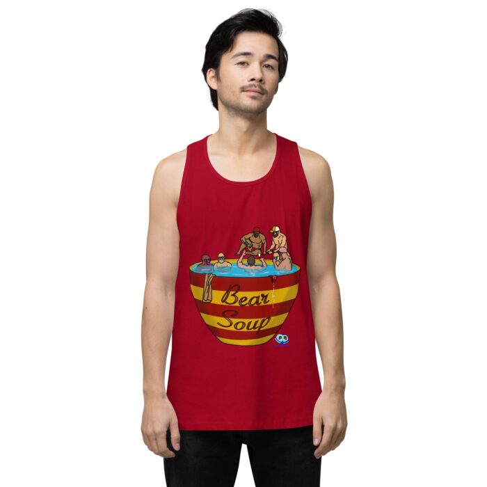 Men’s premium tank top - Bear Soup - Image 12