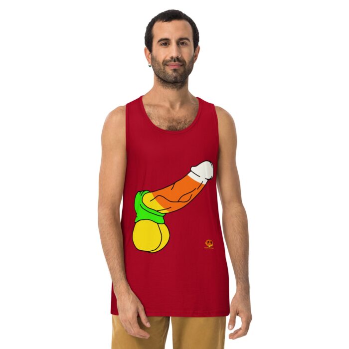 Men’s premium tank top - Candy Corn Cock - Image 6