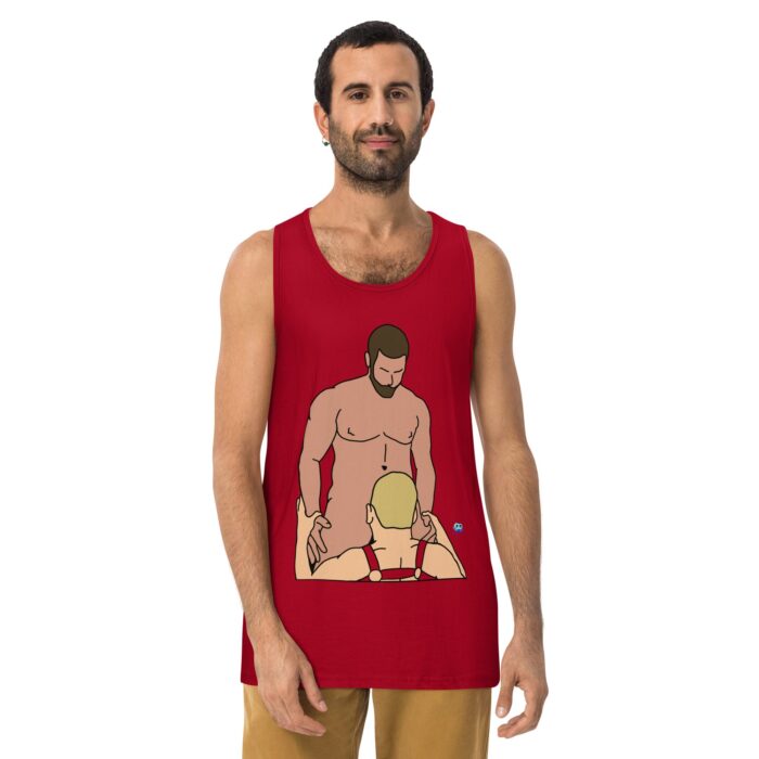 Men’s premium tank top - BlowJob and Harness - Image 5