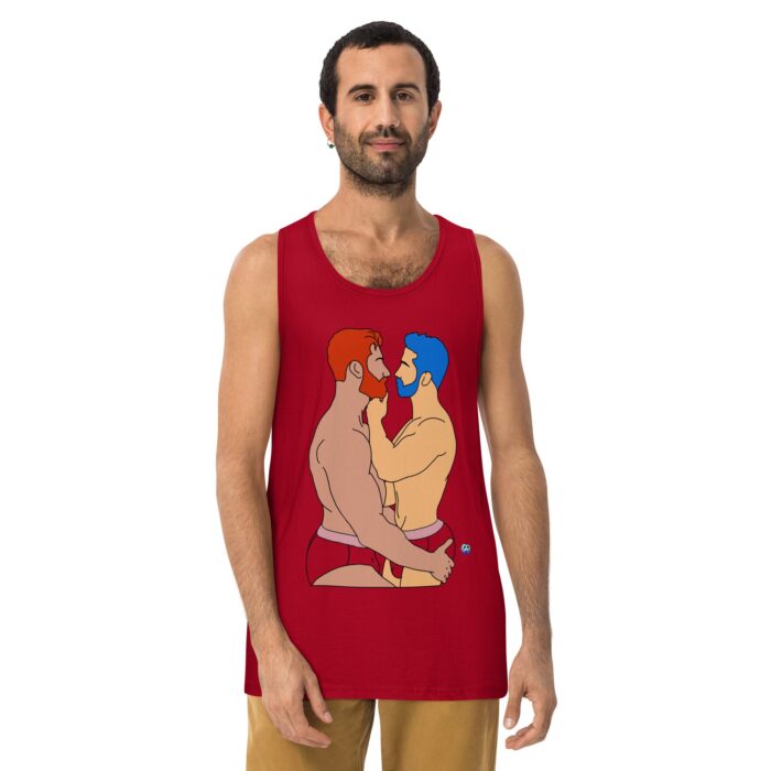 Men’s premium tank top - Brief Kiss - Image 6