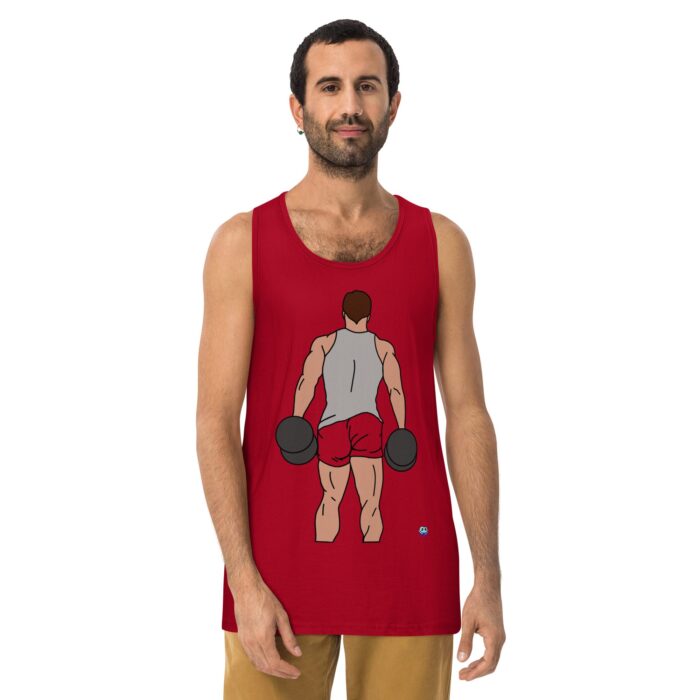 Men’s premium tank top - Dumbbells - Image 5