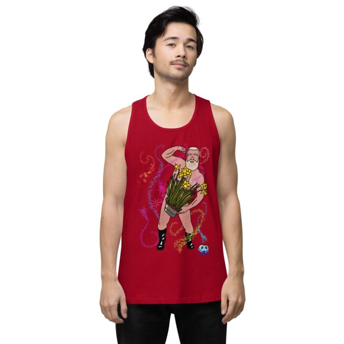 Men’s premium tank top - Flower Power - Image 12