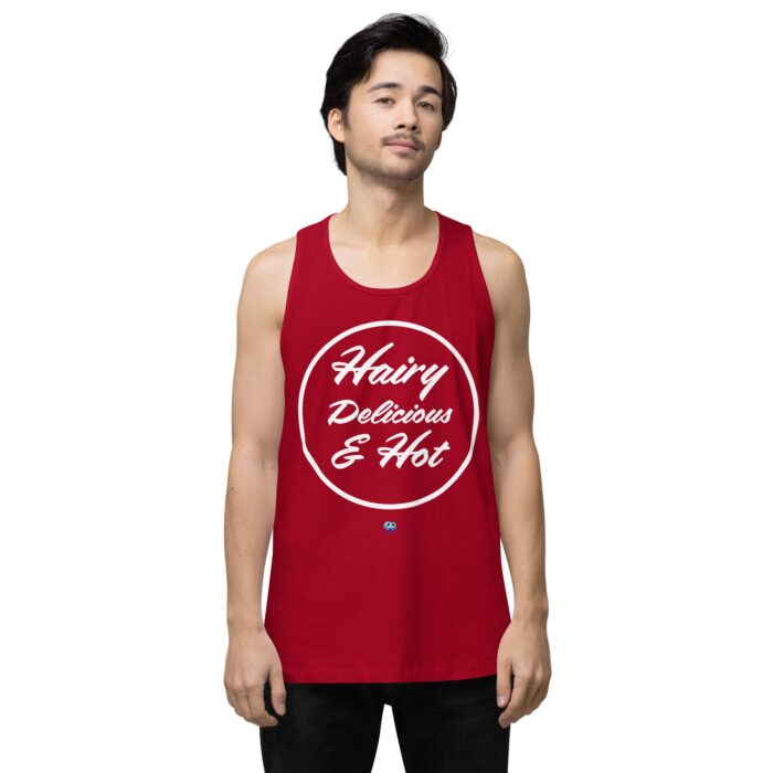 Men’s premium tank top - Hot Hairy Delicious - Image 12