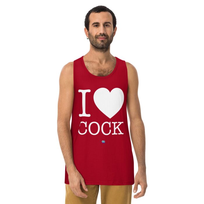 Men’s premium tank top - I Heart Cock