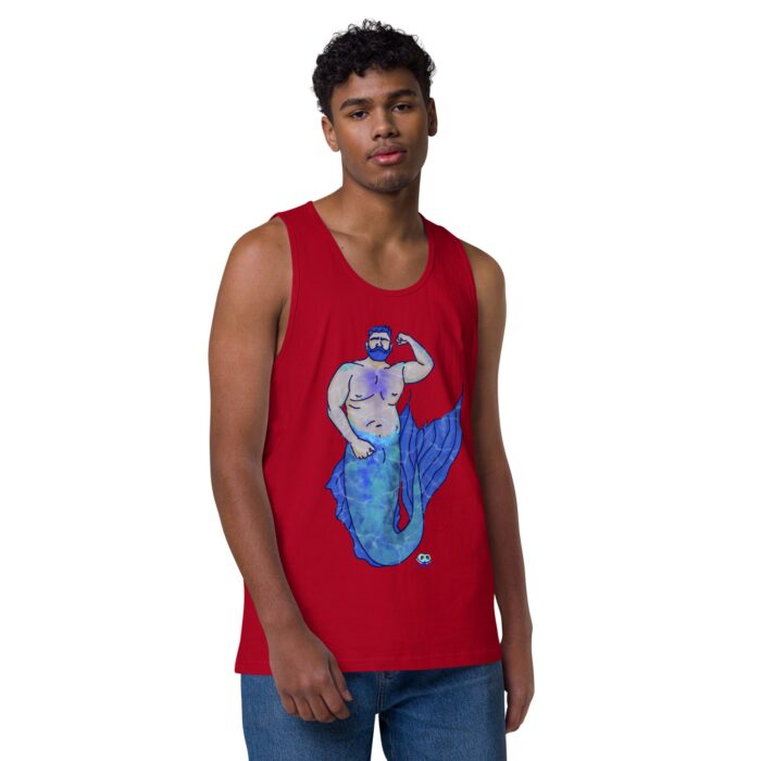 Men’s premium tank top - MerCub Blue - Image 10