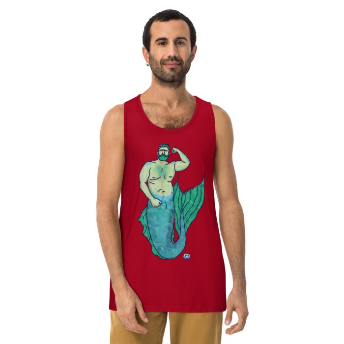 Men’s premium tank top - MerCub Green - Image 5
