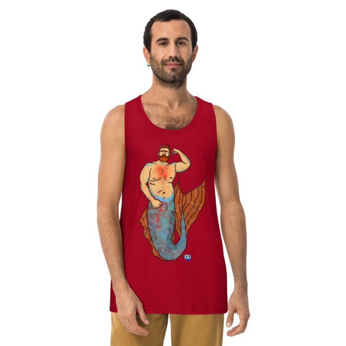 Men’s premium tank top - MerCub Orange - Image 6