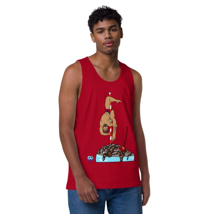 Men’s premium tank top - Milkshake - Image 9