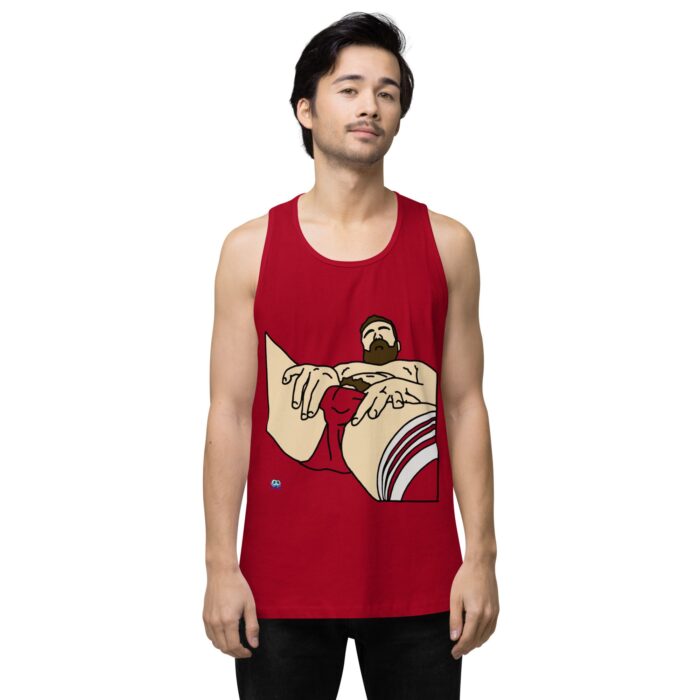 Men’s premium tank top - Peekaboo Bush - Image 12