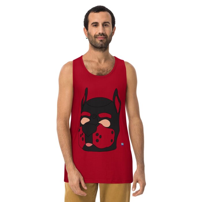 Men’s premium tank top - Pup Mask - Image 6