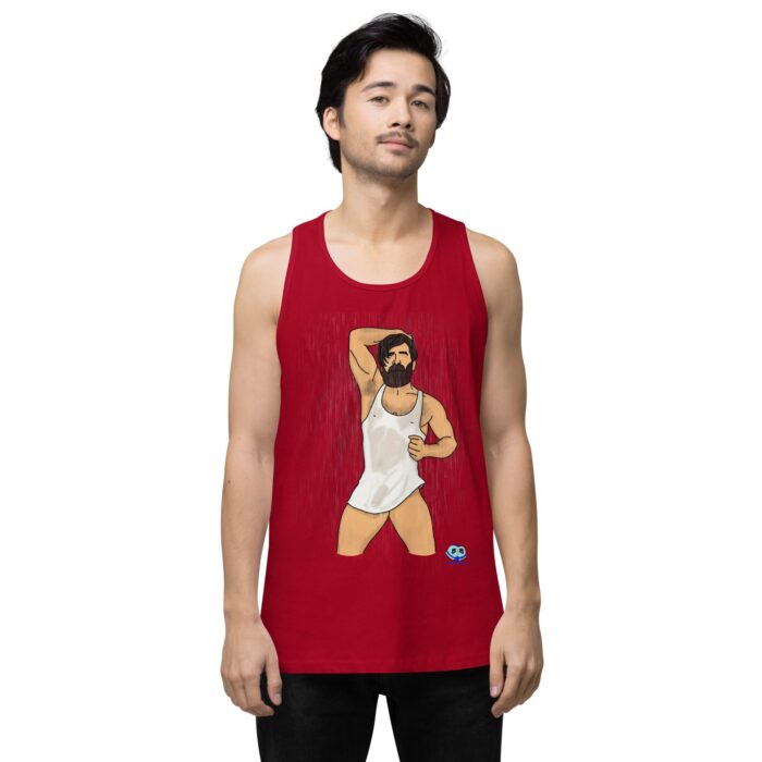 Men’s premium tank top - Rain - Image 12