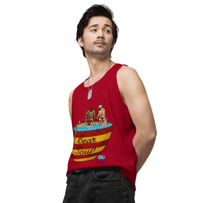 Men’s premium tank top - Bear Soup - Image 15