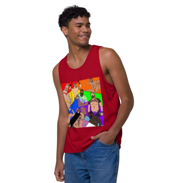 Men’s premium tank top - Pride Angles - Image 12