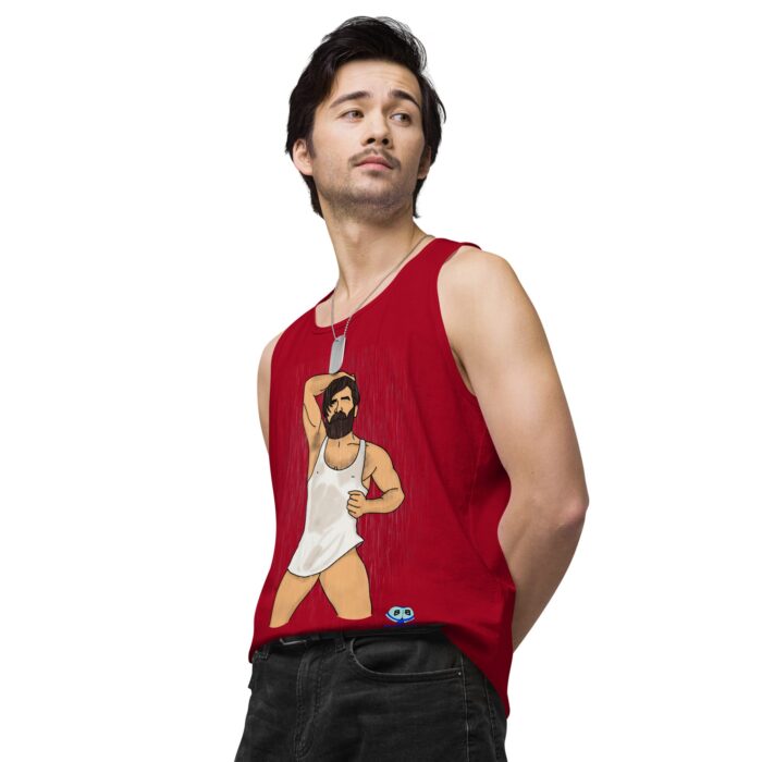 Men’s premium tank top - Rain - Image 14