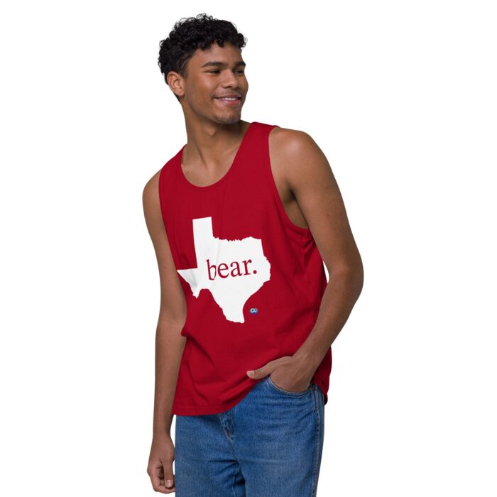 Men’s premium tank top - Texas Bear - Image 12