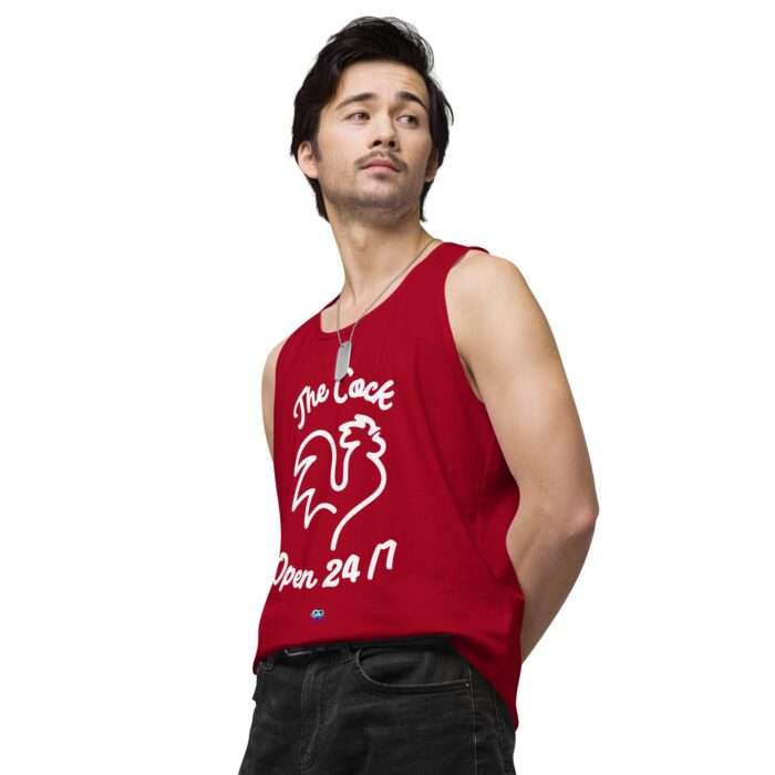 Men’s premium tank top - The Cock Open 24/7 - Image 14