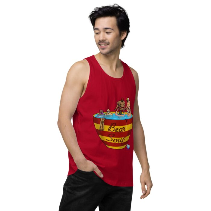 Men’s premium tank top - Bear Soup - Image 14
