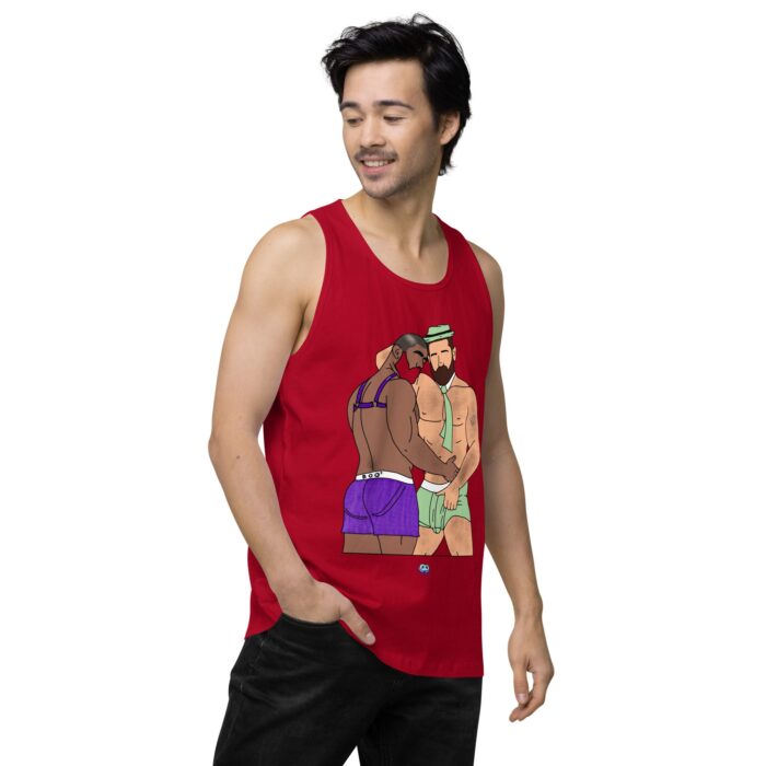 Men’s premium tank top - He's Got a Basket - Image 14